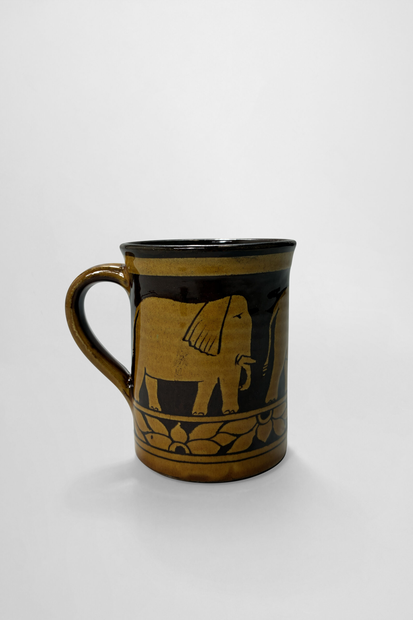 Sgraffito Hand-thrown Coffee Mug image 1