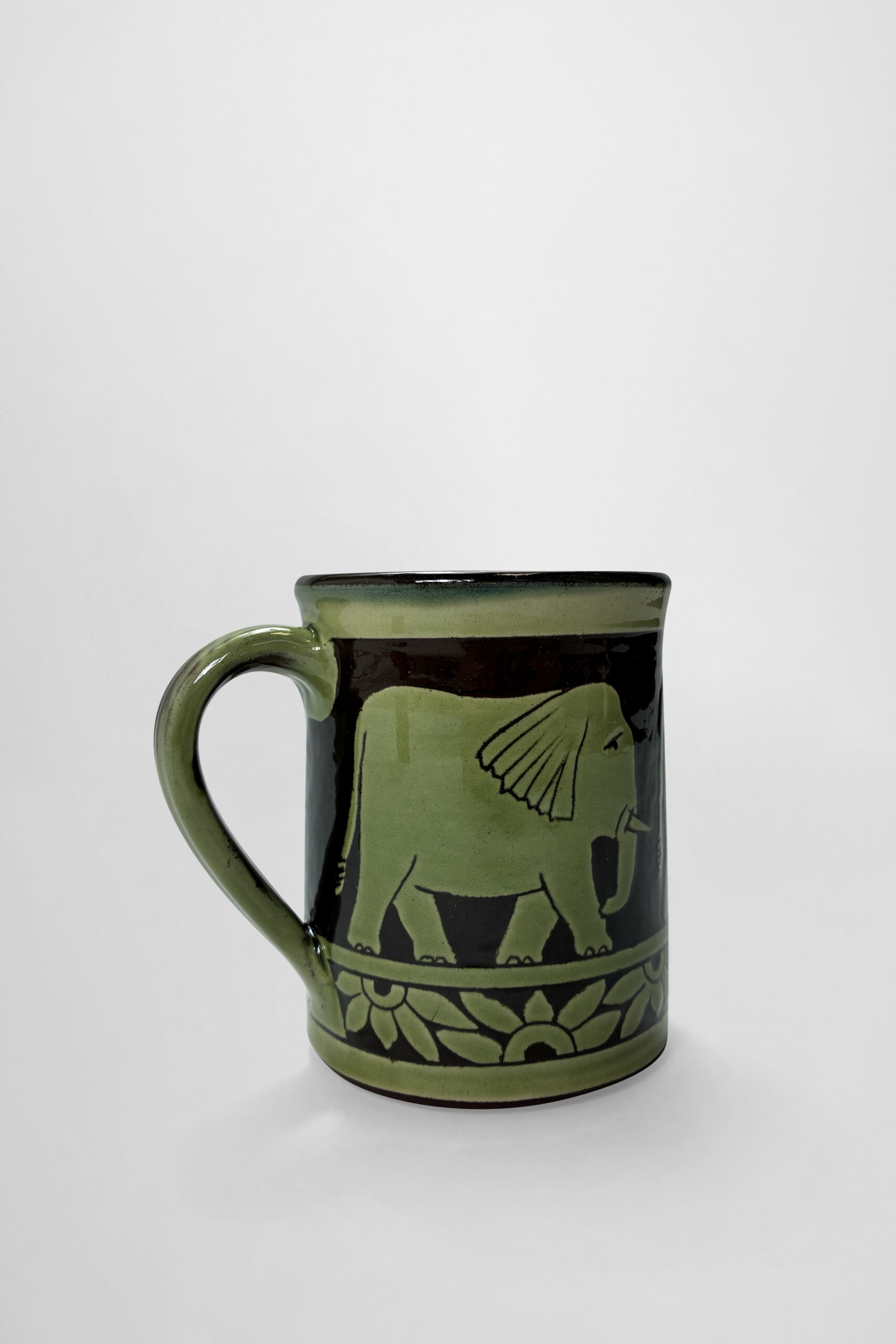 Sgraffito Hand-thrown Coffee Mug image 1